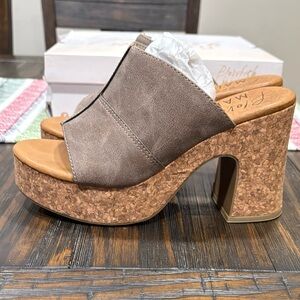 Blowfish Women's Brown Platform Sandals